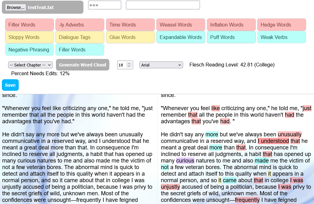 Editing Tool Editing Tool