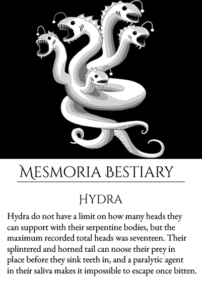 Starshell Romantasy Bestiary Art Hydra