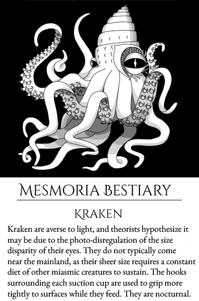 Starshell Romantasy Bestiary Art Kraken