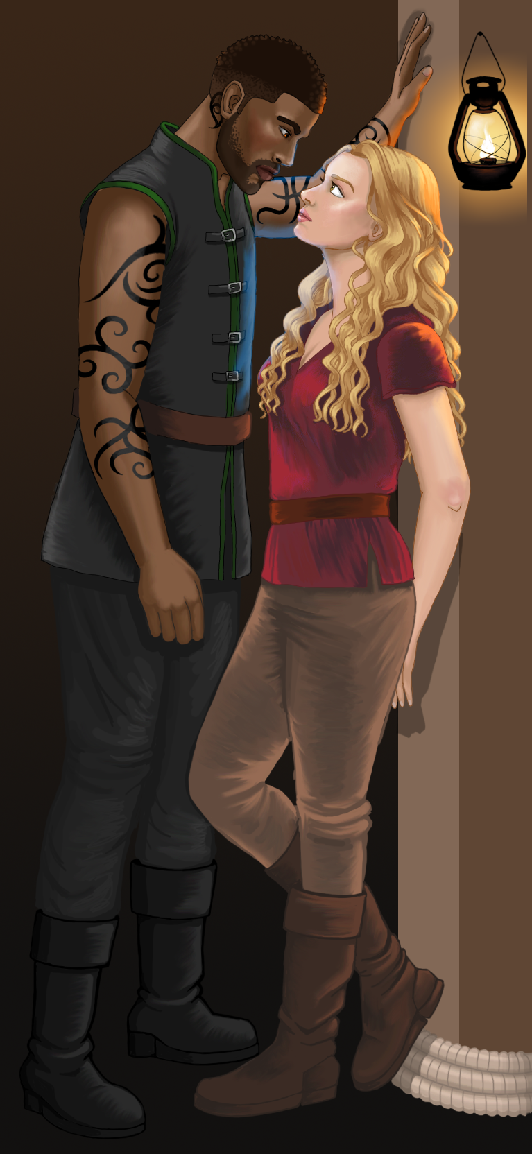 Starshell Romantasy Lisia x Zevrial Character Art